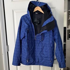 Bonfire Men's Blue Ski & Snowboard 1/2 Zip Lightweight Jacket Sz small